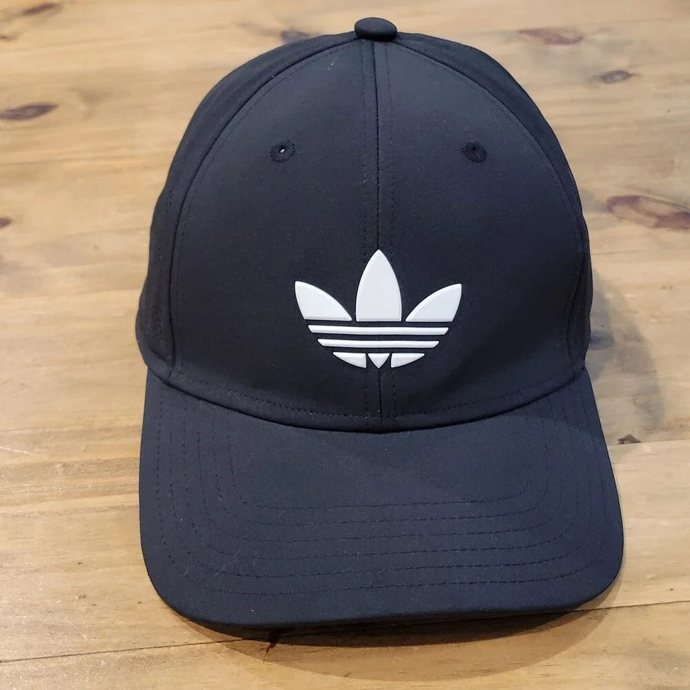 Adidas Hat Cap Snapback Black White Trefoil One Size Adjustable